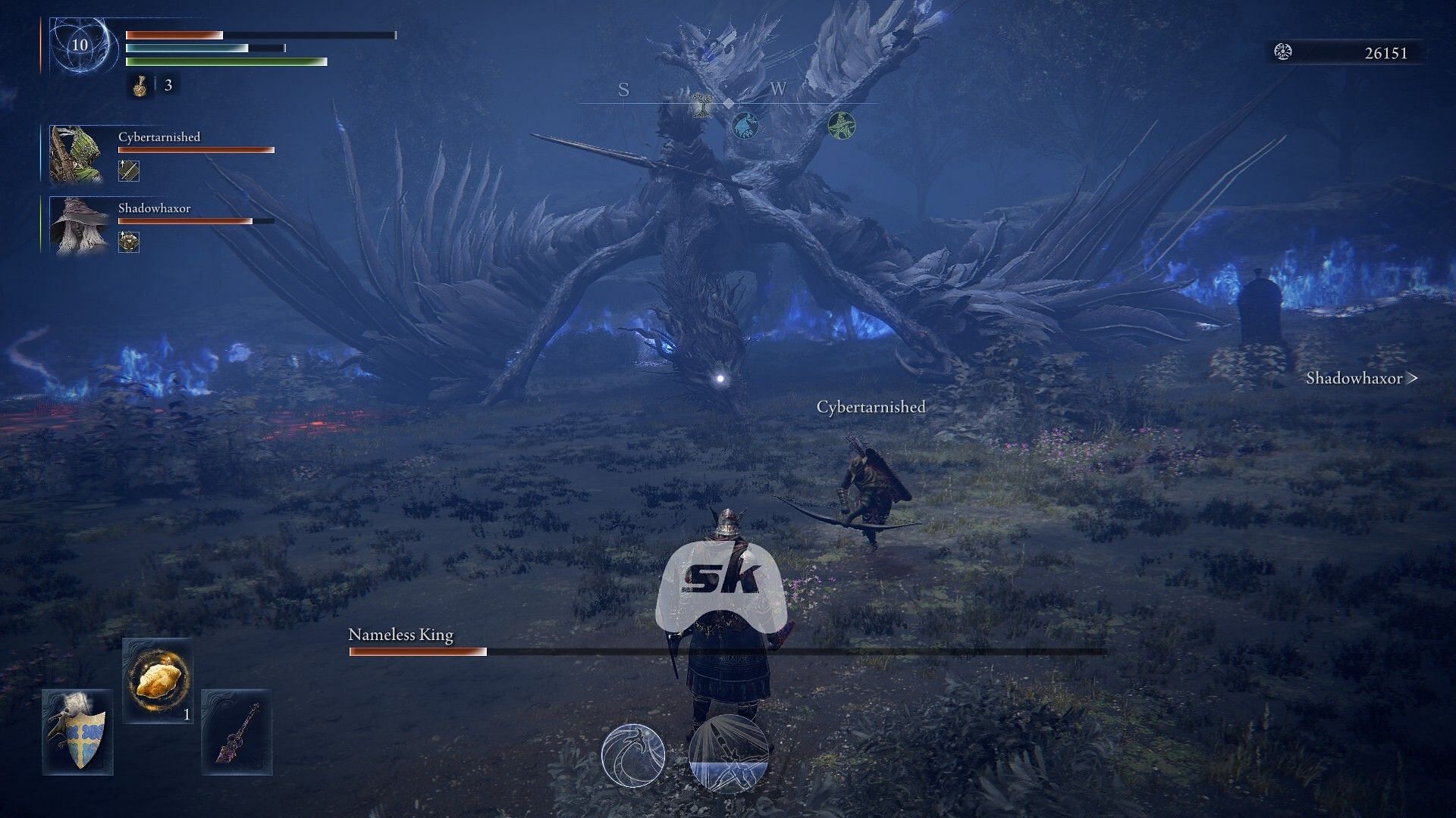 Duel with Nameless King (Image via Sportskeeda Gaming || FromSoftware)
